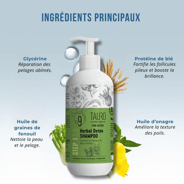 Shampoing Herbal Detox Tauro Pro Line