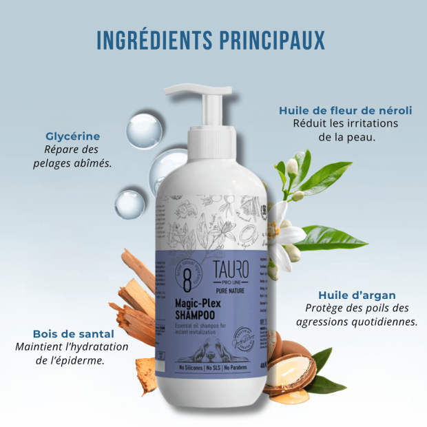 Shampoing réparateur Magic Plex Tauro Pro Line