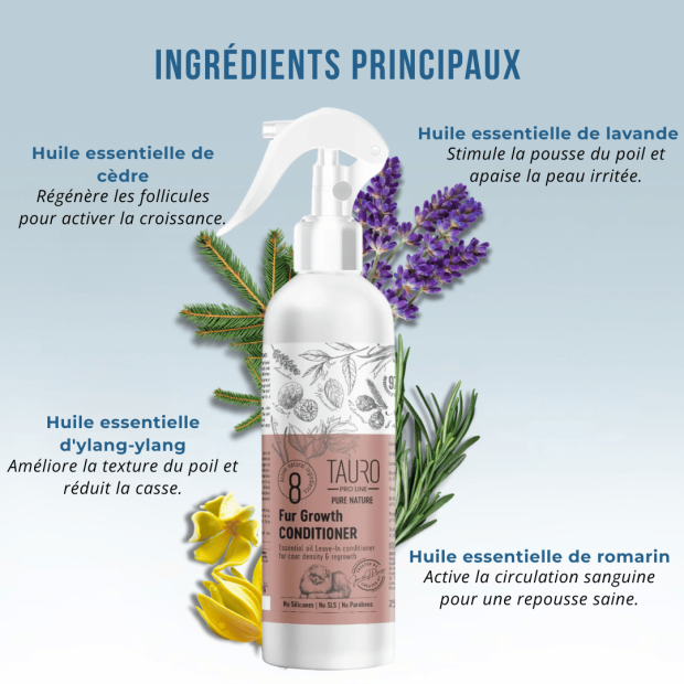 Spray stimulant pousse du poil Tauro Pro Line
