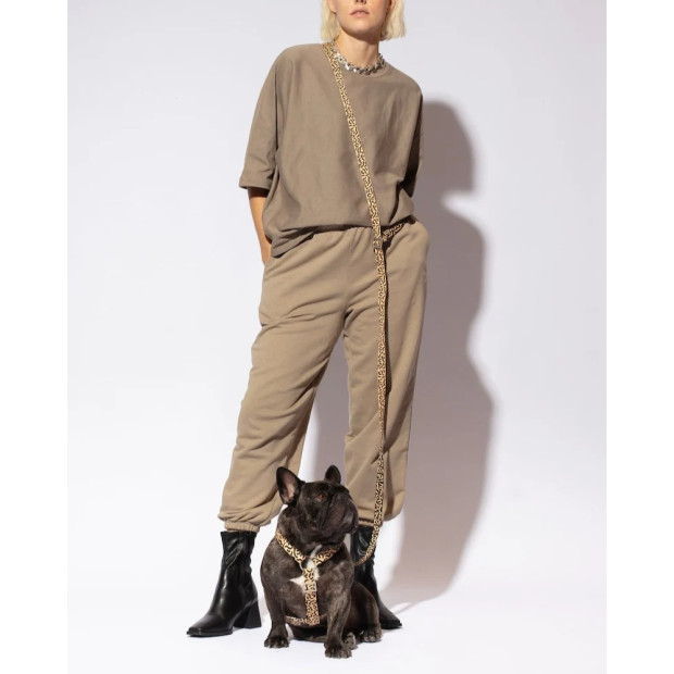Laisse Mains Libres Chien Coco Noir Hot Doggies